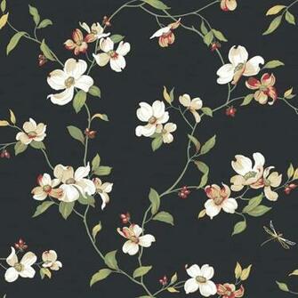 Ashford House Blooms Dogwood Wallpaper