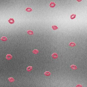 Metallic Silver Pink Rb4327 Smooches Wallpaper Contemporary