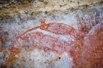 Aboriginal Rock Art Custom Wallpaper