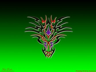 Tribal Dragon Wallpaper By Kumayasha
