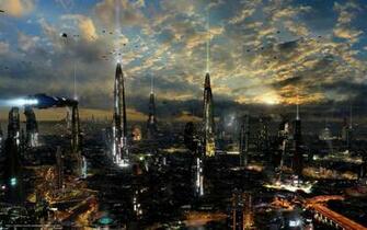 Wallpaper Science Fiction Future Futuristic Landscape City