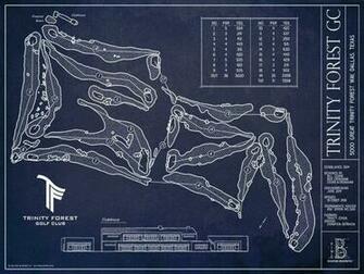 Trinity Forest Golf Course Blueprint Mural Wallpaper Murals Your Way