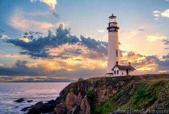 Coast Lighthouse Nature Ocean Phares Semaphore Wallpaper