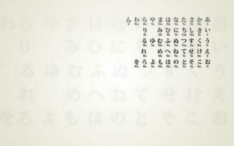 Japanese Hiragana Charts Language Wallpaper
