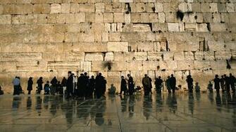 Wall People Buildings Israel Ancient Temple Jewish Cities Wallpaper