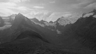 Wallpaper Mountains Distance Sky Black And White 4k