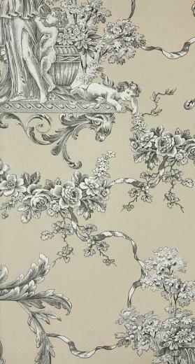 Biltmore Wallpaper An Elegant Toile De Jouy In A With Urns