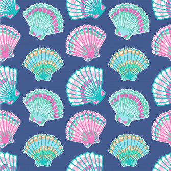 Custom Preppy Sea Shells Wallpaper Surface Covering Peel Stick X Sample