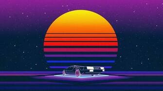 Retro Wave Wallpaper Top Background