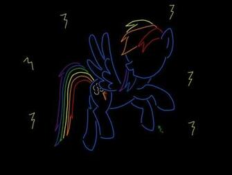 Rainbow Dash Neon Wallpaper By Sunsetsovereign
