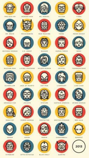 Avengers 50th Anniversary iPhone Wallpaper