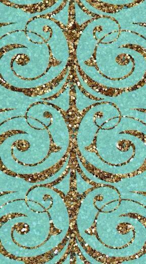 Dorado Y Turquesa Best iPhone Wallpaper