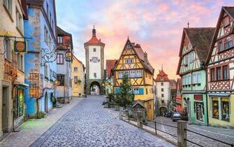 Wallpaper Germany Rothenburg Ob Der Tauber Street Cities
