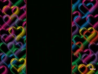 Neon Hearts Ger Layout Template Background Jelly S
