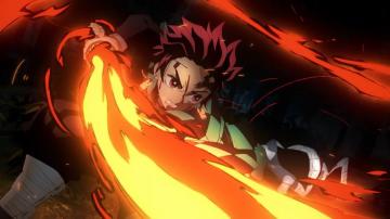 Tanjiro Flaming Katana Kimetsu No Yaiba 4k Wallpaper