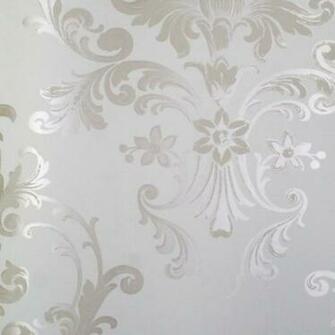 Mood Living Equus Silver On White Wallpaper