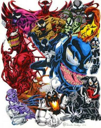 Symbiote Collage Color By Huntedcomics