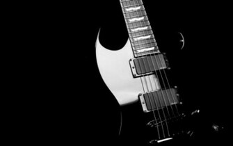 Amazing Black Guitar Wallpaper Full HD With