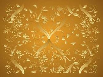Elegant Gold Background Flowers