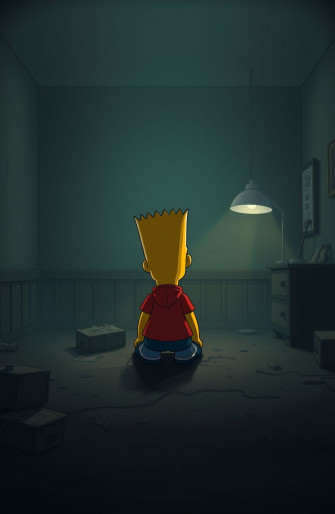 Depressed Bart Simpson Wallpaper