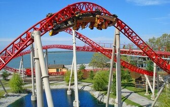 Stylize The Desktop With Electrifying Roller Coaster Wallpaper