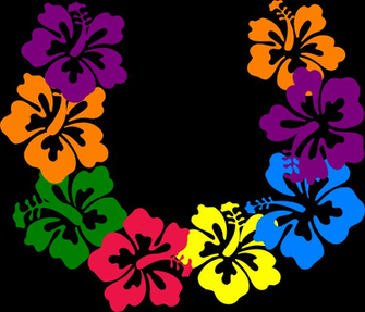 Hibiscus Lei Clip Art At Clker Vector Online Royalty