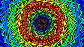 Multicolor Spiral Psychedelic Geometry Wallpaper