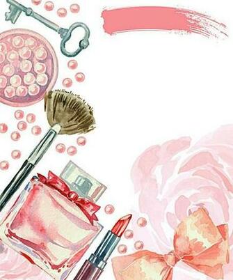 Design Card Love Pattern Background In Makeup Poster Art