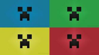 Colors Minecraft Creeper Desktop Wallpaper Large Pixels