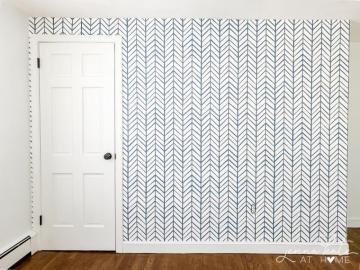 Diy Tutorial Nursery Wallpaper Accent Wall Jenna Kate At Home