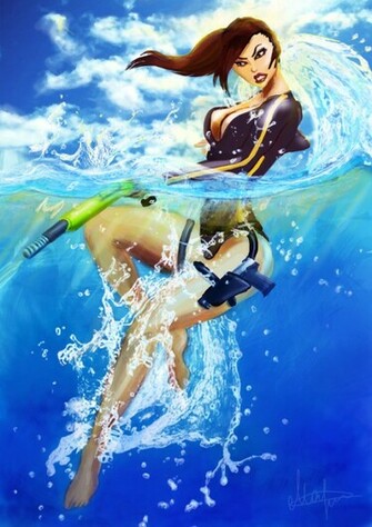 Lara Croft Underworld Sea By Elen Mart