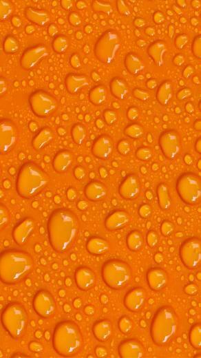 Orange Water Drops iPhone Wallpaper