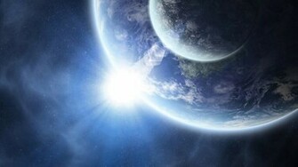 Earth Moon And Sun Widescreen Wallpaper