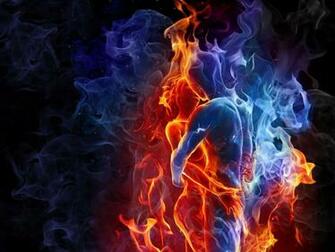 Displaying Image For HD Blue Fire Wallpaper