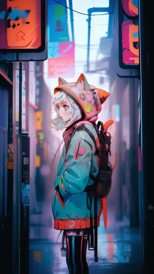 Cat Girl Wallpaper Enjoy R Midjourney