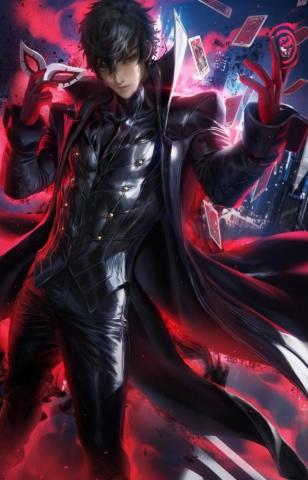 Wallpaper Persona Joker Amamiya Ren Mask Cards Gloves