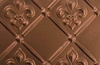 Tin Backsplash Roll Fleur De Lis Pattern Copper Wallpaper