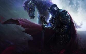 Wallpaper Animal Horse Magic Skull Sword Armor Fantasy Art