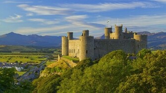 Castle Harlech Gwynedd Wales Fort Desktop Wallpaper World