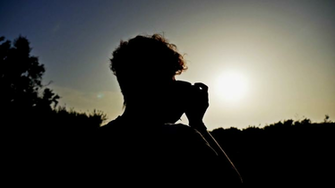 Sunset Boy Photos Slow Motion FHD Stock Video Footage