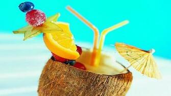 Tropical Drink Coconut Wallpaper Collection Size