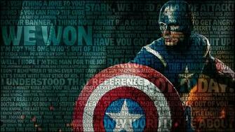 Captain America Avengers Typography Wallpaper Background