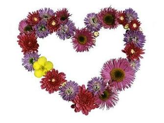 Flowers Heart Wallpaper Stock Photos