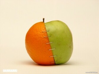 Orange And Apple Desktop Pc Mac Wallpaper