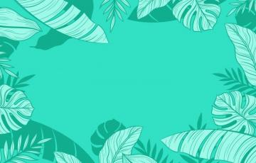 Decorative Mint Green Floral Background