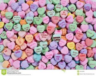 Candy Hearts Wallpaper
