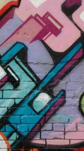 Graffiti Letters Wallpaper iPhone 3d