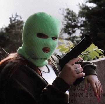 Ski Mask Girl Gang Aesthetic Gangster