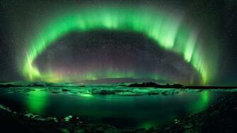 Northern Lights Wallpaper On Background Sky 3d For