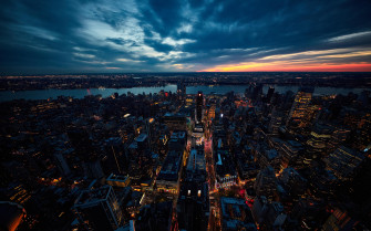 New York City At Sunset